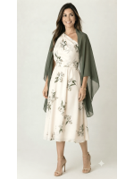 Vestido Midi floral  * echarpe proporcional * 