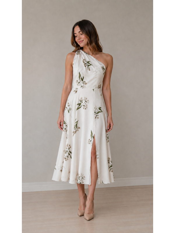 Vestido Midi floral  * echarpe proporcional * 