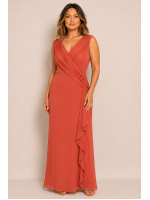 VESTIDO LONGO  DRAPEADO LATERAL  CÓDIGO 0004.24 
