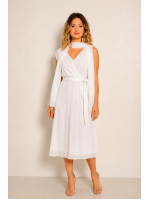 VESTIDO LONGUETE  COM ECHARPE CÓDIGO 0039