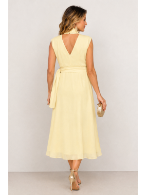 VESTIDO LONGUETE  COM ECHARPE CÓDIGO 00039