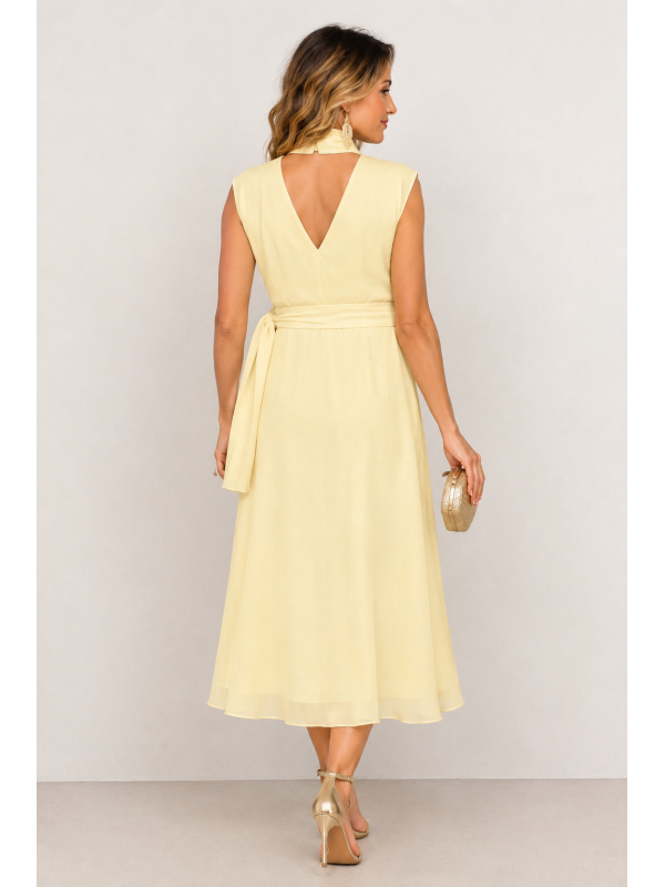 VESTIDO LONGUETE  COM ECHARPE CÓDIGO 00039