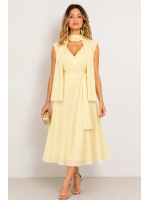 VESTIDO LONGUETE  COM ECHARPE CÓDIGO 00039