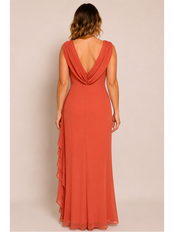 VESTIDO LONGO  DRAPEADO LATERAL  CÓDIGO 0004.24 