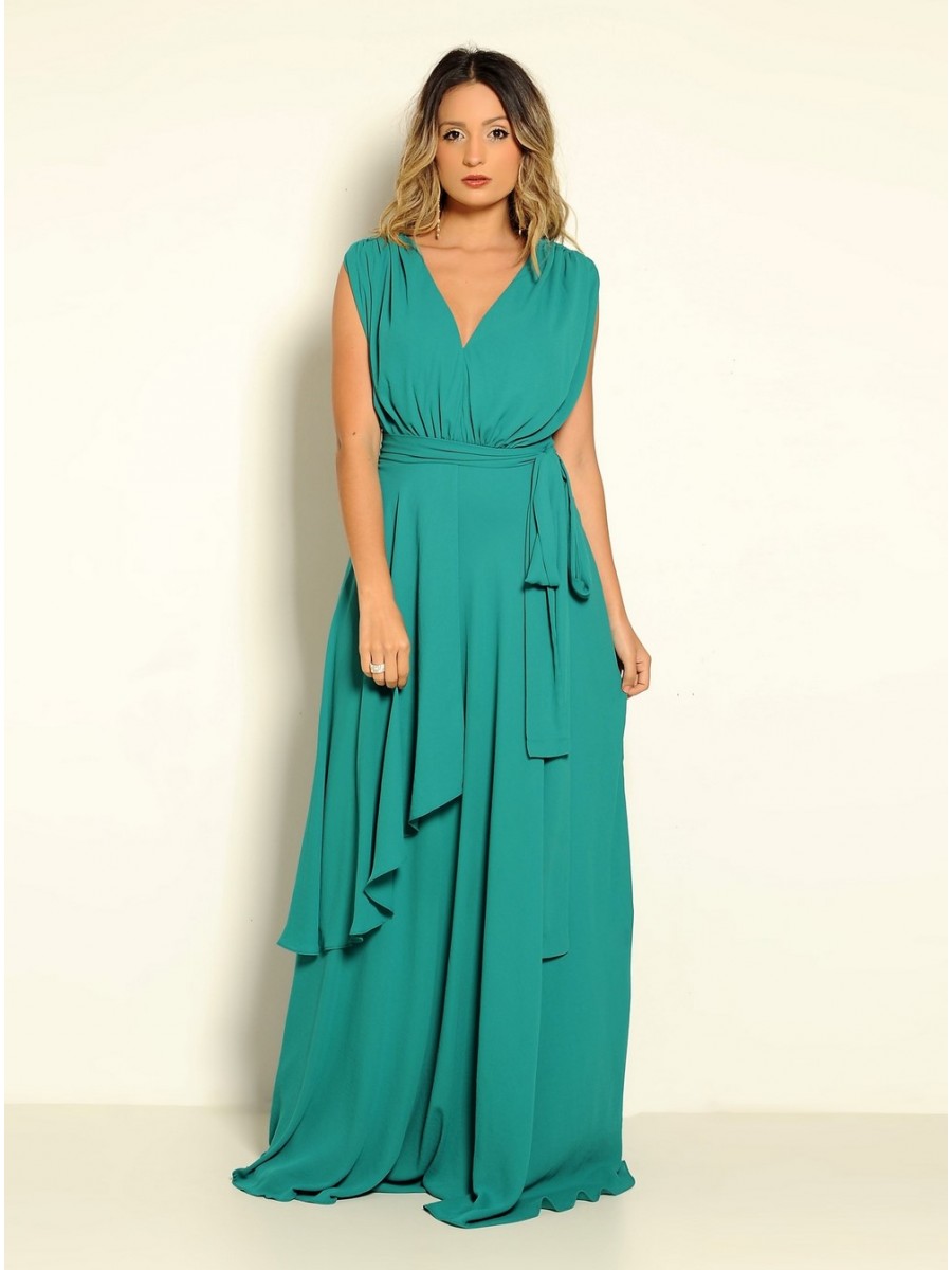 VESTIDO LONGO ESVOAÇANTE CÓDIGO 07
