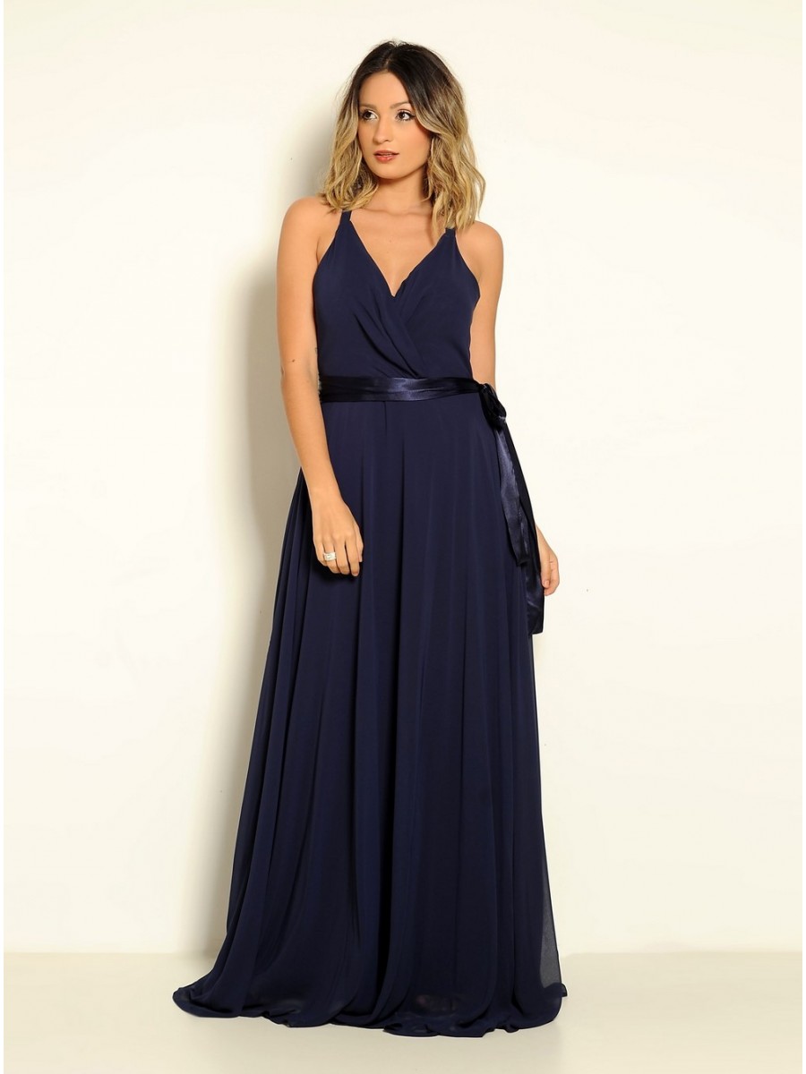 VESTIDO LONGO MODELO FLUIDO CÓDIGO 19/17