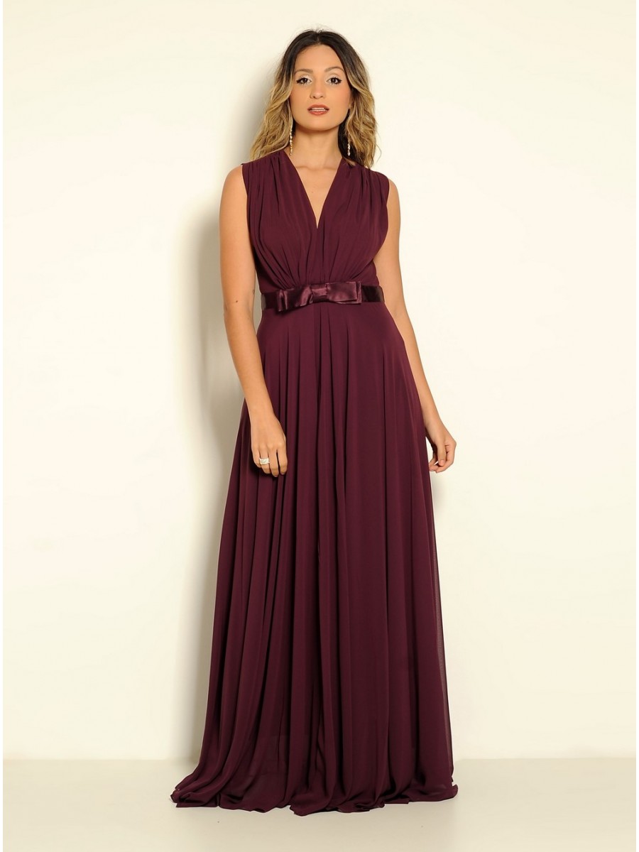 VESTIDO LONGO MODELO ESVOAÇANTE  CÓDIGO 09/14