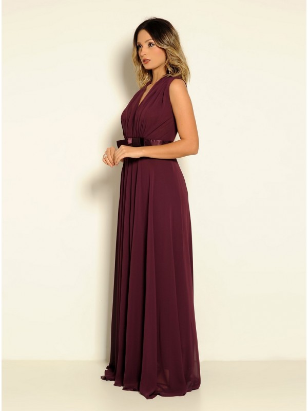 VESTIDO LONGO MODELO ESVOAÇANTE  CÓDIGO 09/14