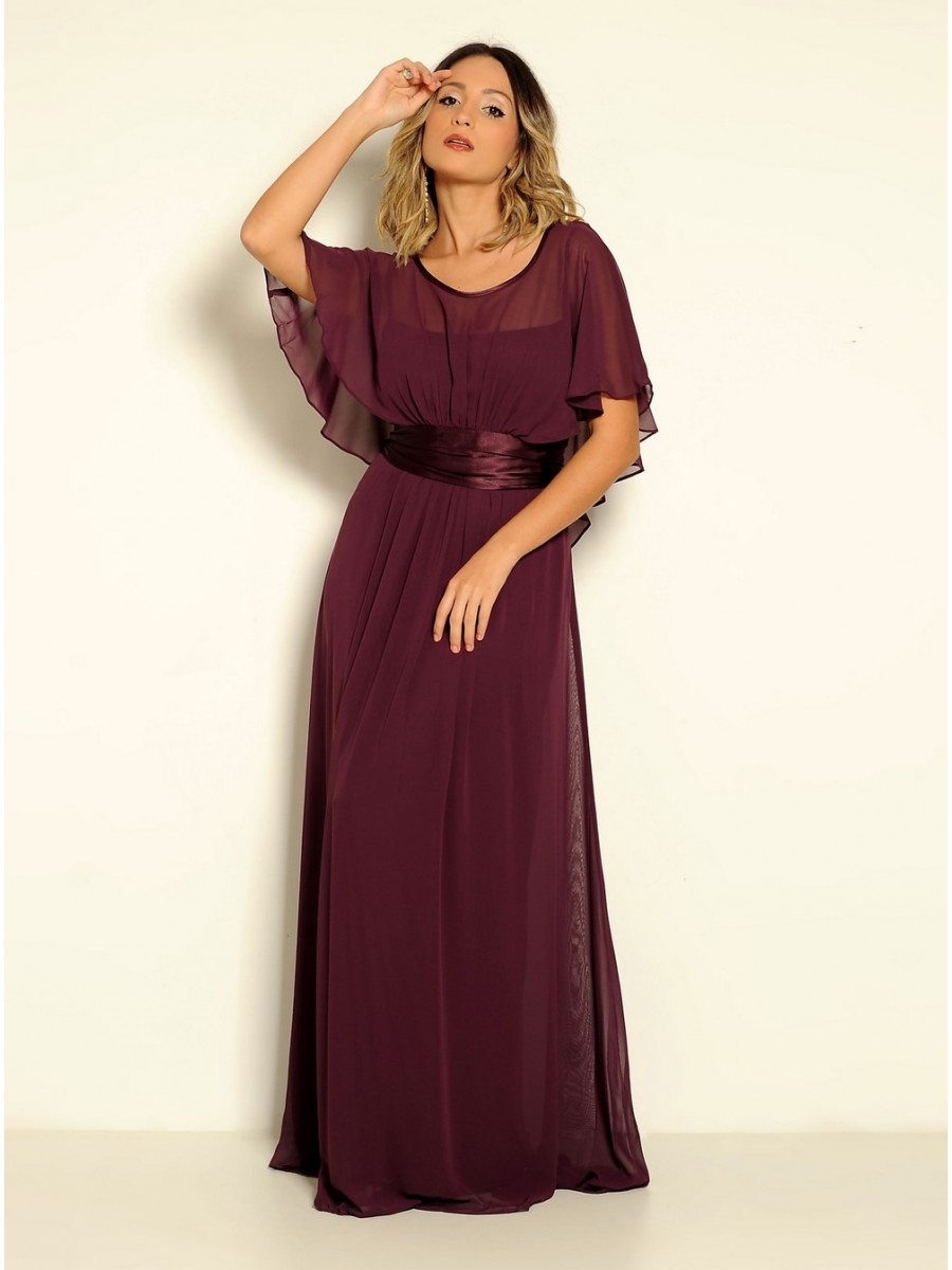 VESTIDO LONGO ESVOAÇANTE CÓDIGO 058