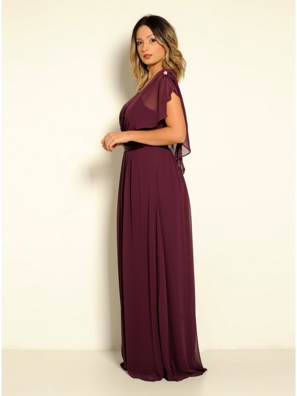 VESTIDO LONGO ESVOAÇANTE CÓDIGO 058