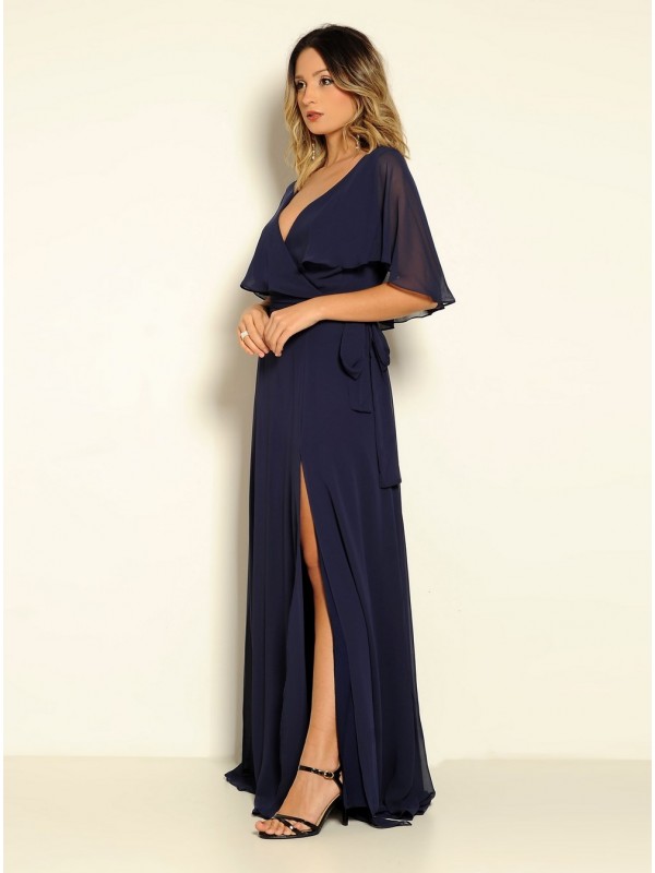 VESTIDO LONGO MODELO ESVOAÇANTE CÓDIGO 26/17
