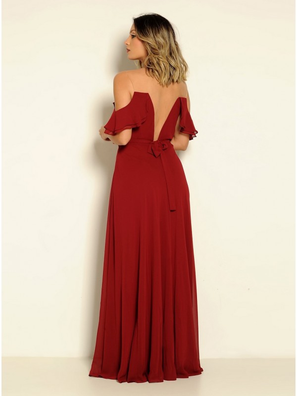 VESTIDO LONGO ESVOAÇANTE CÓDIGO 23/17