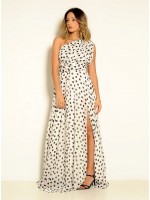 VESTIDO LONGO MULTIFORMA POÁ BRANCO CÓDIGO 015 