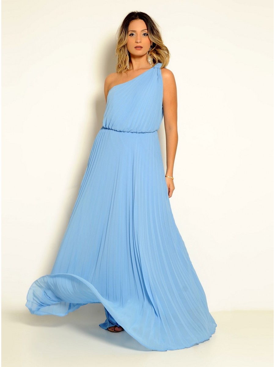 VESTIDO LONGO PLISSADO CÓDIGO 024 