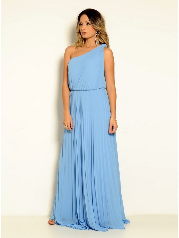 VESTIDO LONGO PLISSADO CÓDIGO 024 