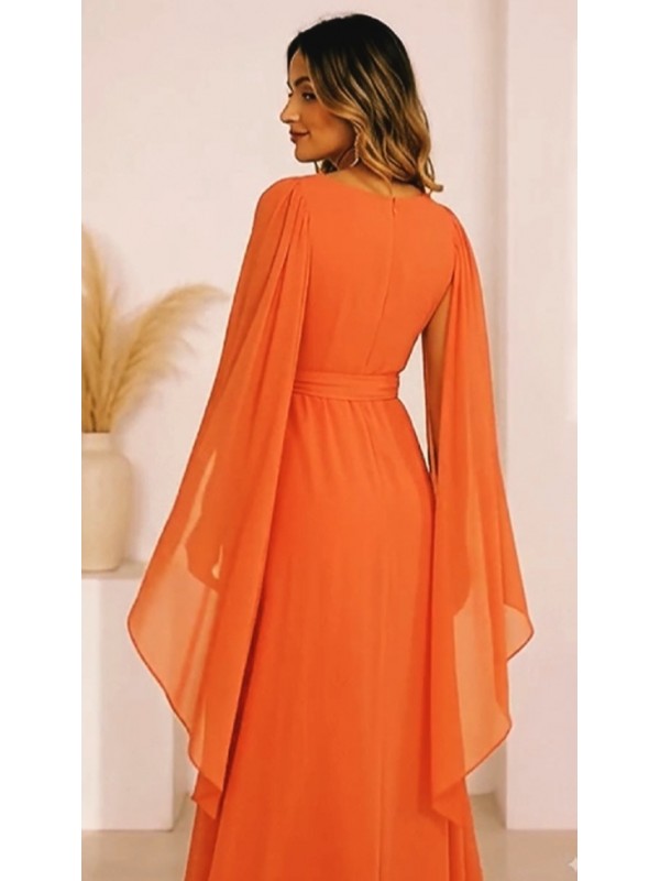 VESTIDO LONGO GESTANTE  MANGA CAPA CÓDIGO 028  